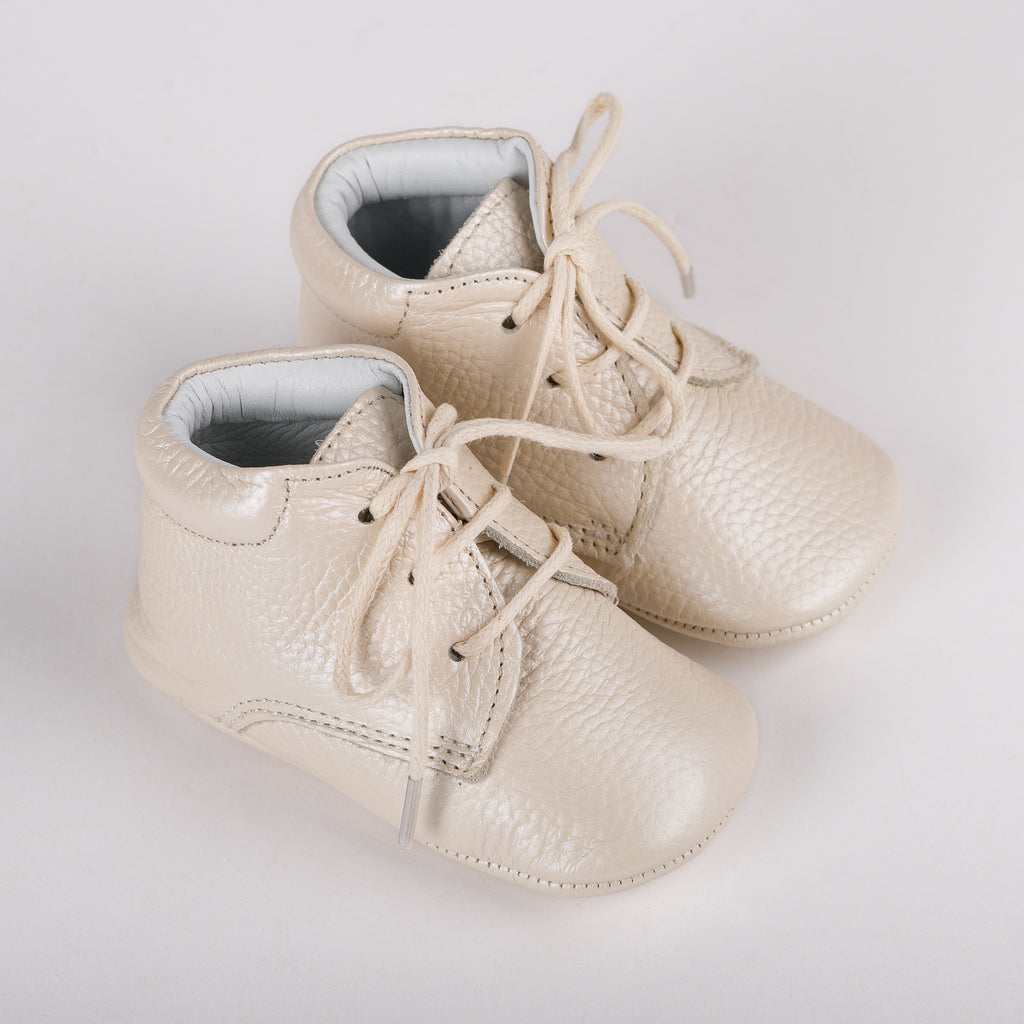 BOOTİE Deri İnci Bej İlk Adım Bebek Bot