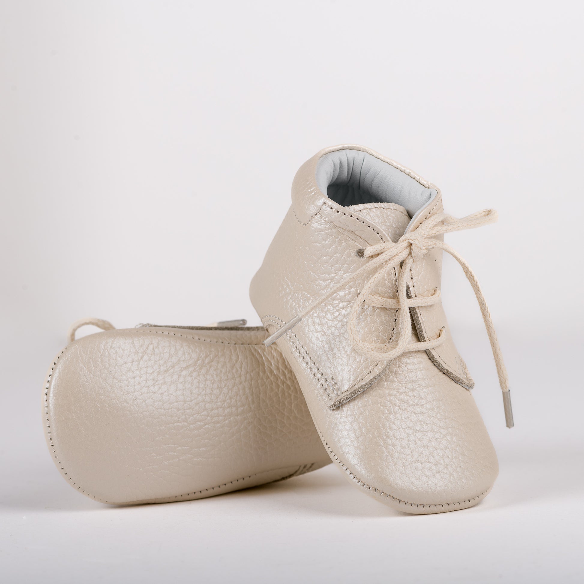 BOOTİE Deri İnci Bej İlk Adım Bebek Bot