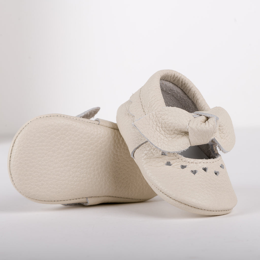 CAPELLA Deri Bej İlk Adım Bebek Patik