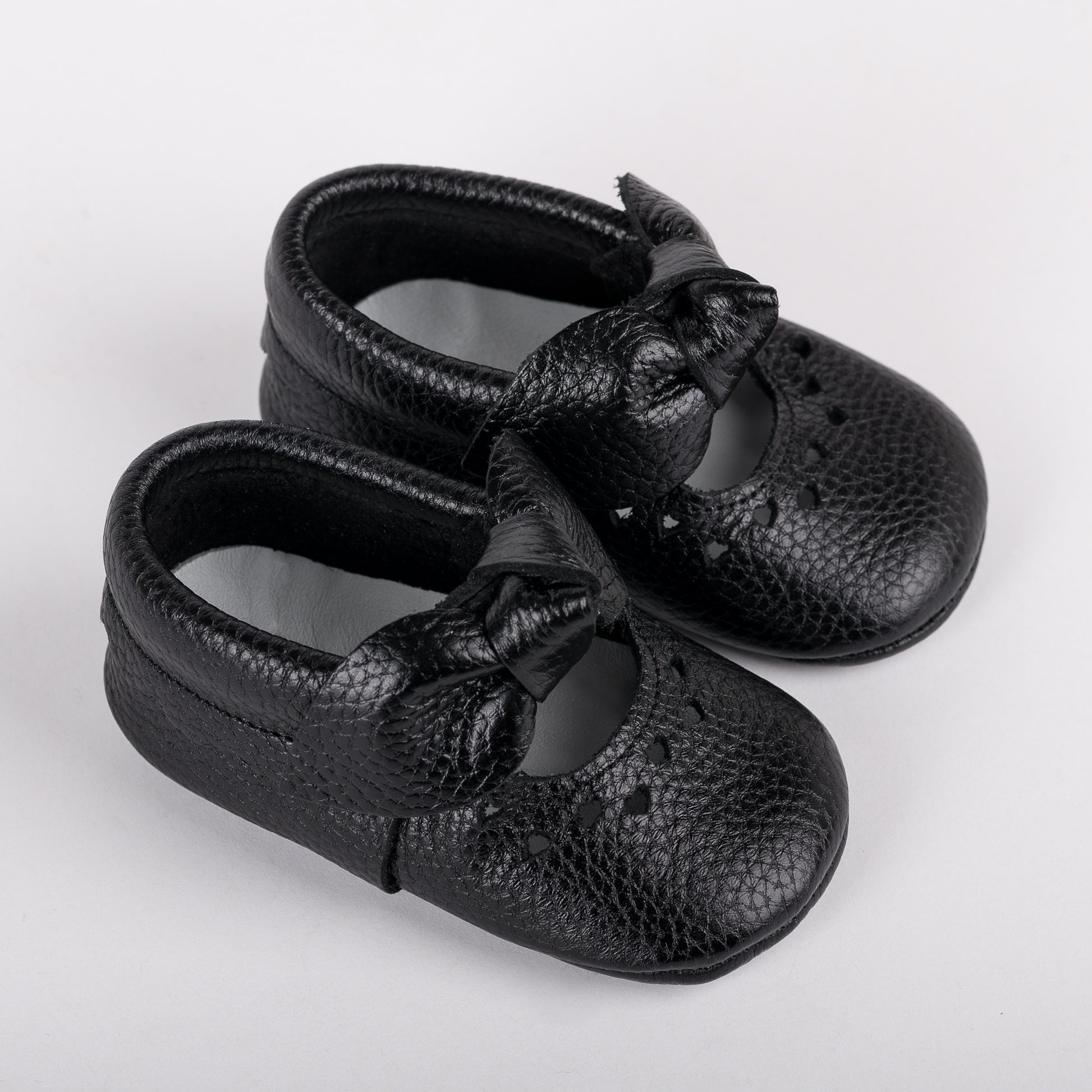 CAPELLA Deri Siyah İlk Adım Bebek Patik
