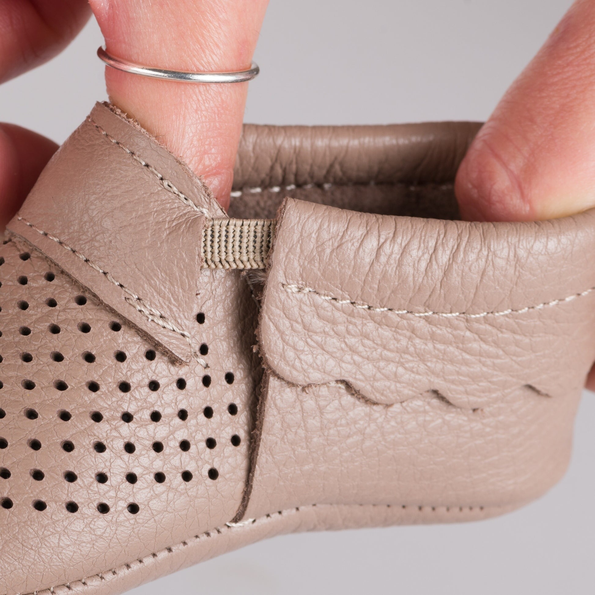 DEHHA Deri Lastikli Vizon İlk Adım Bebek Patik